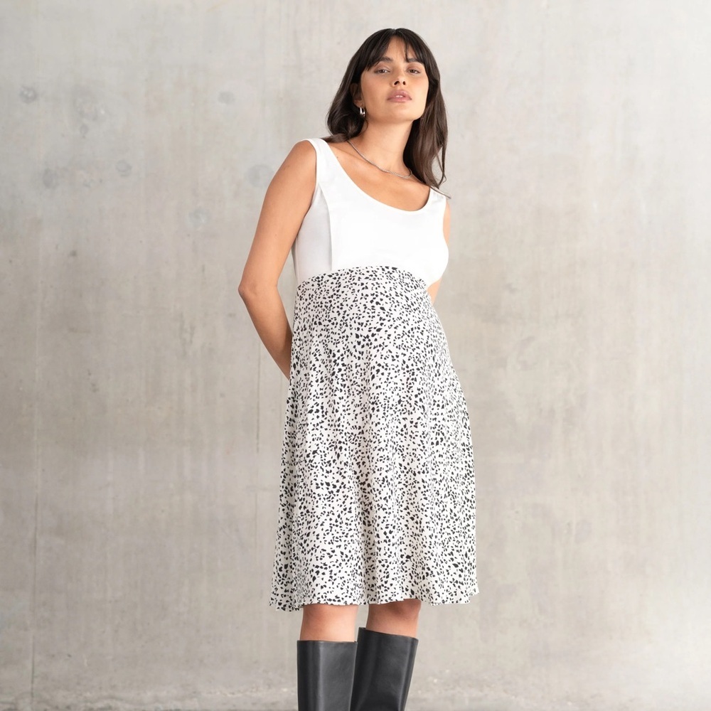 Seraphine Sz 6 POLLYANNA Black and White Maternity Nursing Dress